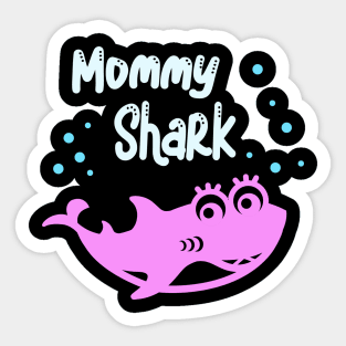 Mommy Shark Family Matching Look Mama Funny Sharks Sticker